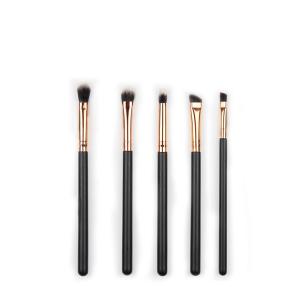 China Wooden Handle 5pcs Smudge Eyeshadow Blending Brush Set wholesale