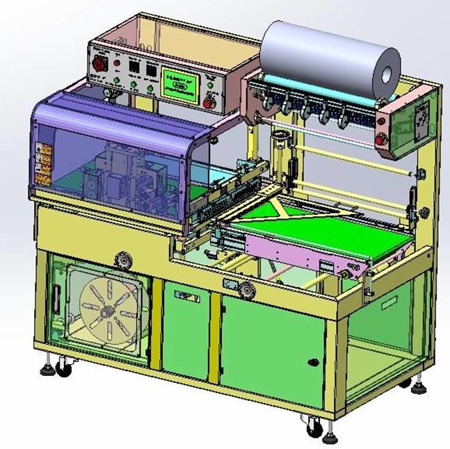 Box Plastic Wrapping Machine PLC Sealing POF Film Automatic Shrink Packaging Machine