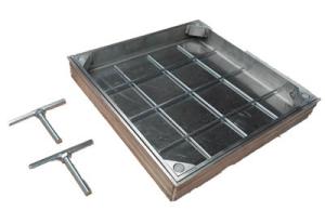 China Customized Aluminium Drain Cover , Tiled Recessed Manhole Cover wholesale