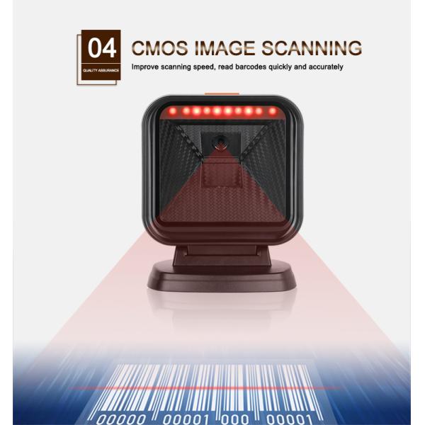 China Factory 1d 2d Barcode Scanner Desktop Table Top Omnidirectional Qr Code Reader for Supermarket