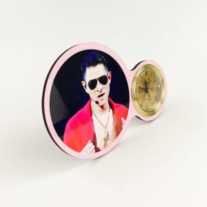 China Glossy White 134g Wooden Digital Table Clock on sale