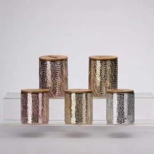 China Gold Votive Glass Candle Holder Mercury Glass For Hotel wholesale