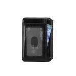 Minimalist Thin Leather Credit Card Holder Size 80 * 110 Mm Travel Carry