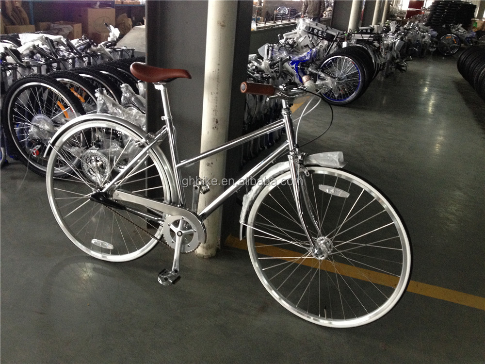 700C Lasco Crank Set Multi 3 Speed Comfort City Cruiser Rental Bikes for Men's Fitness