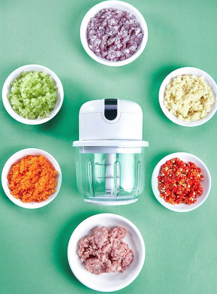 Stainless Steel 37W DC Motor Vegetable Processor With 350ml Capacity And Chopping Blade