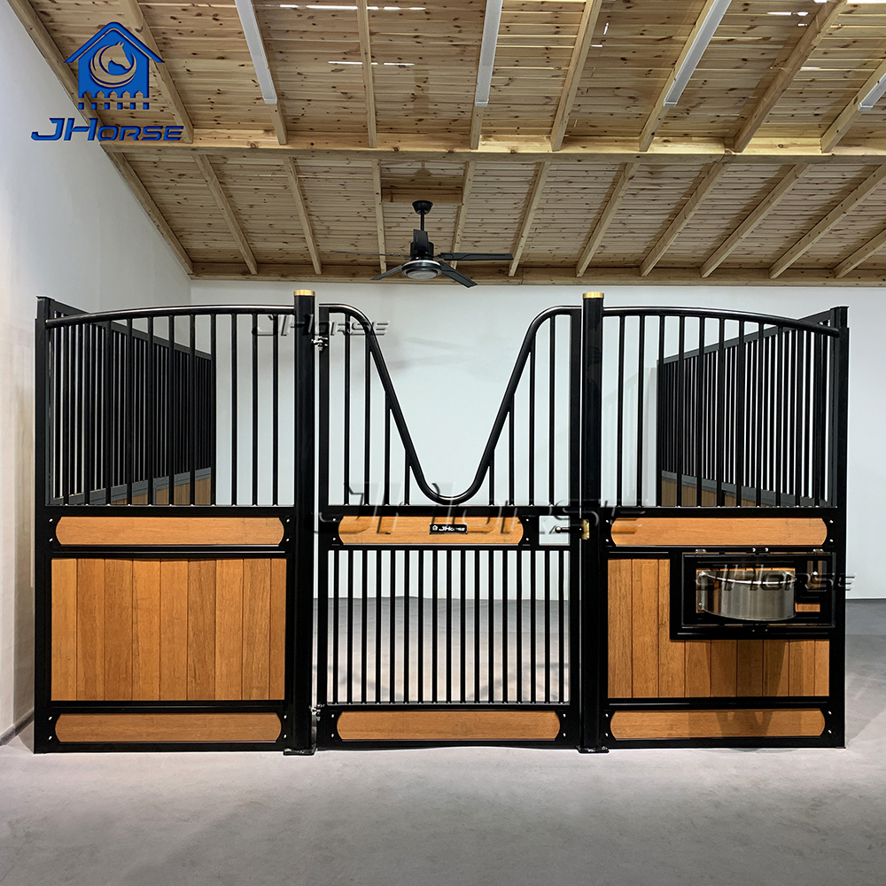 Customized Safe Design Bamboo Horse Stable Horse Stall Fronts With Socializing Window