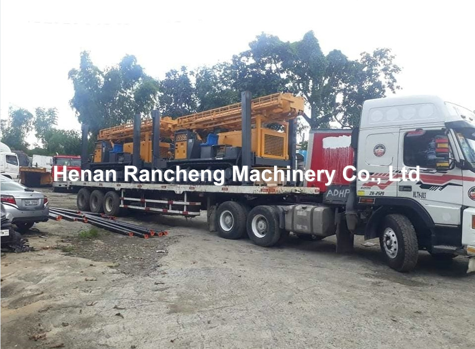 Crawler Mounted Water Well Drilling Rig Equipment 680m Bore Depth 153KW Engine