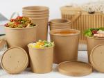 High Hardness Kraft Biodegradable Soup Cups Durable Personalized Logo