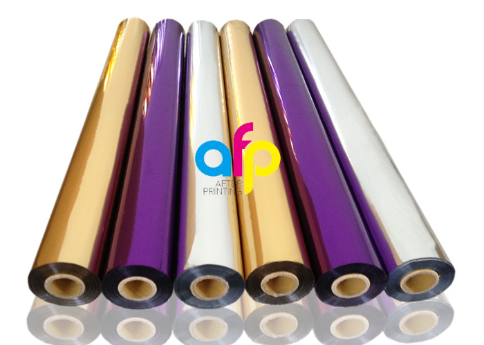640mm * 120m Colorful Stamping Foils , Gold Stamping Foil For Soft / Hard Plastic