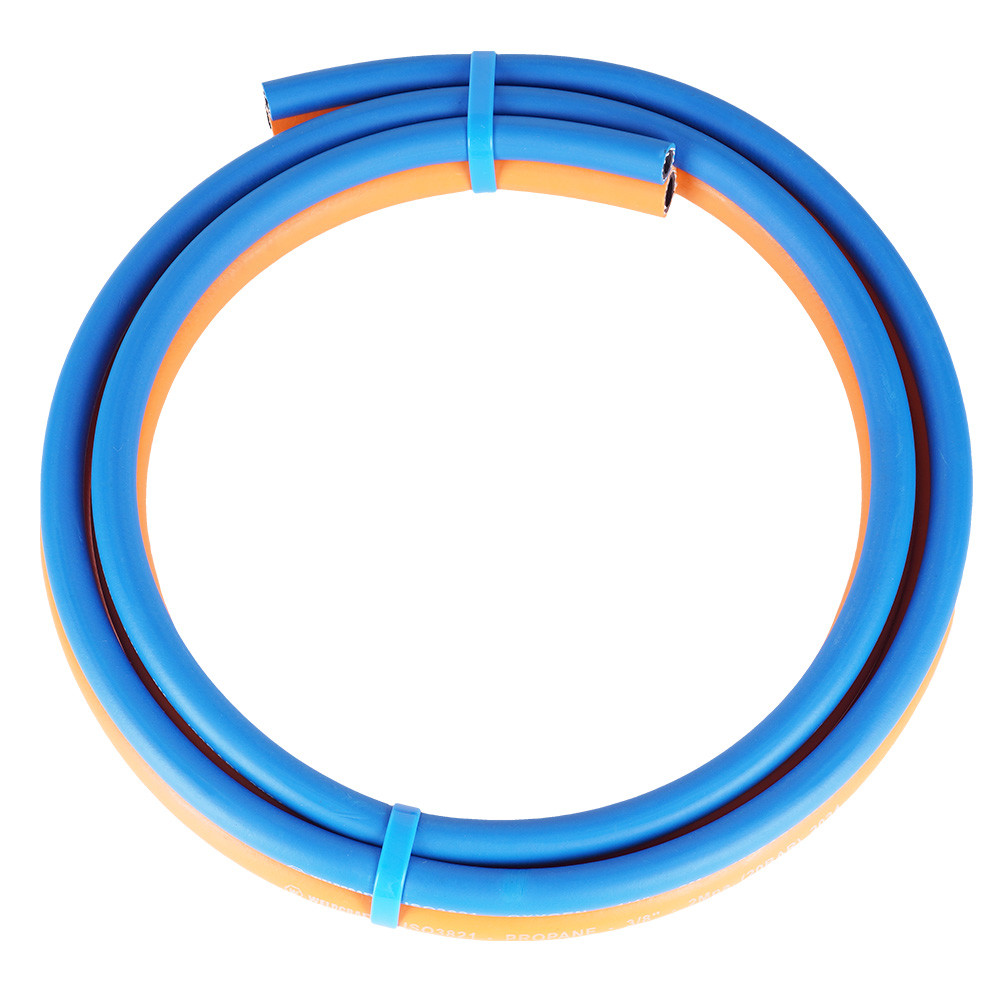 Grade T Wear Resistant Reducer Twin Welding Hose Orange 3/8'' Blue 1/4''