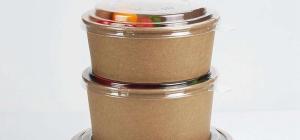 China Alternative Brown Kraft Salad Hot Food Disposable Paper Bowls With Lids wholesale