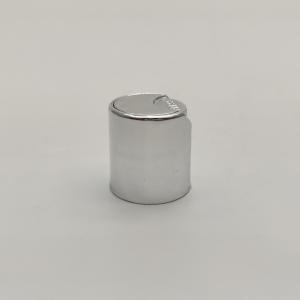 China Screw 20mm Plastic Bottles Disc Top Caps Shiny Silver wholesale