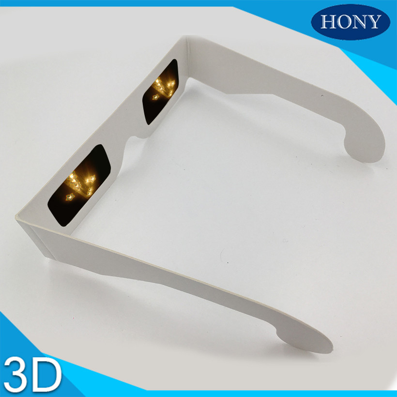 Christmas Star Smile Diffraction 3d Fireworks Glasses Customized Color Lightweight