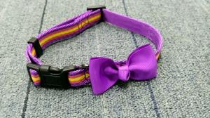China Eco Friendly Bowtie Reflective Polyester Dog Collar wholesale