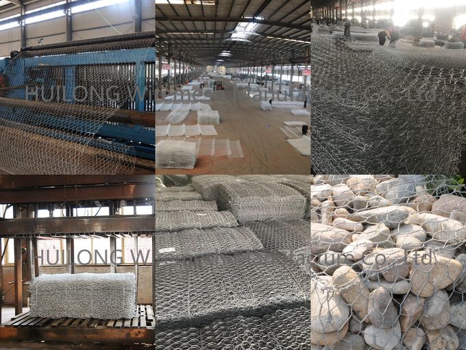 100x120mm Opening High Strength Galvanised Gabions For Dams 3.4mm Selvedge Wire Diameter