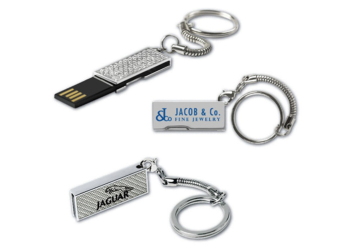Silvery 64g 3.0 Metal Usb Key With Color Printing / Engraved Logo