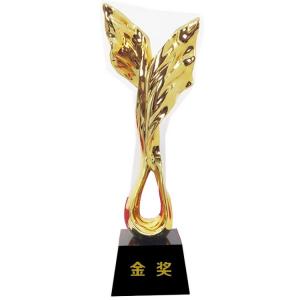China Wing Honor Height 11 Inch Resin Trophy Cup Simple Modern Design wholesale