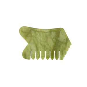 China Facial Darken Green Jade Comb Gua Sha Xiuyan Jade Material wholesale