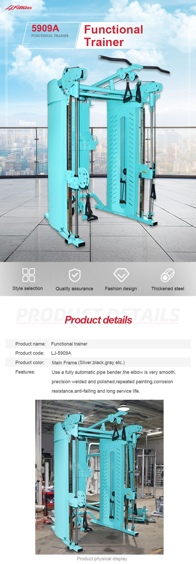 Multi Purpose Full Gym Equipment Functional Trainer Smith Machine Rack