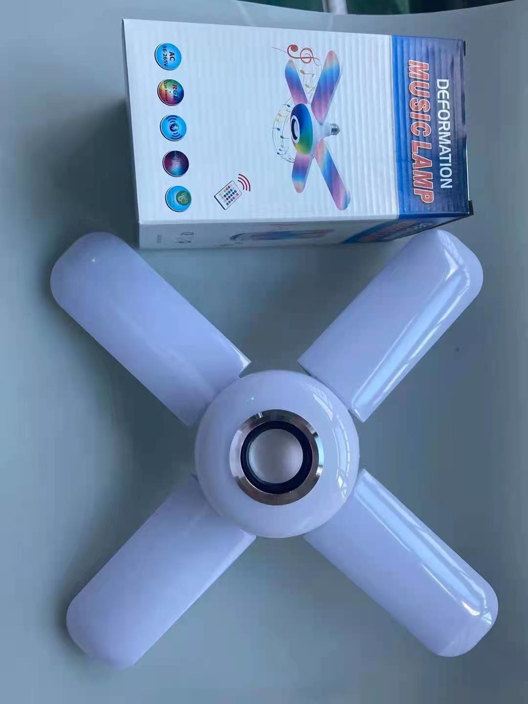 Projector Smart Music Lighting RGB Three Leaves Fan Shaped With Remote Control