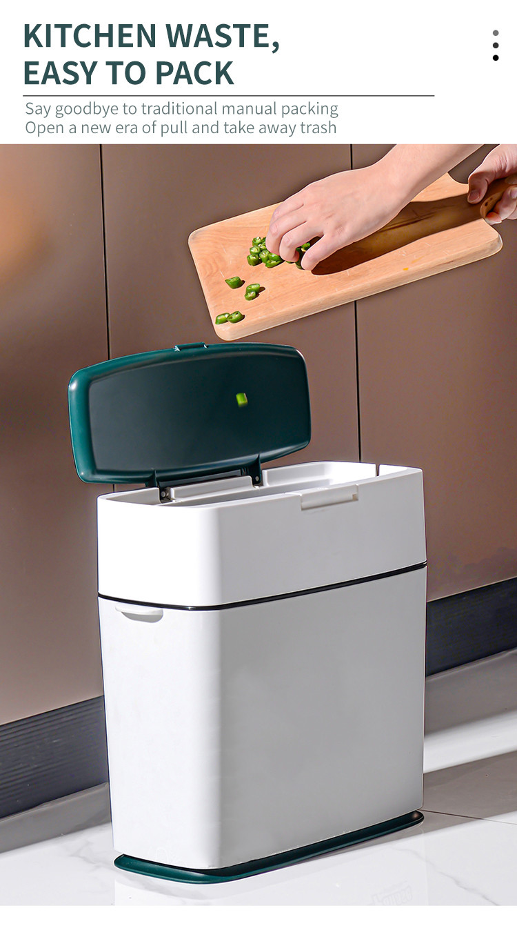 ABS Material 10L Intelligent Trash Bin Odor Free Space Free Design