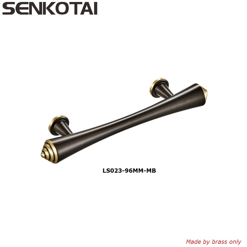 Drawer Pull Handle with Oil Rubbed Bronze and Gold Heavy Quality Brass Kitchen & Bathroom Cabinet Hardware