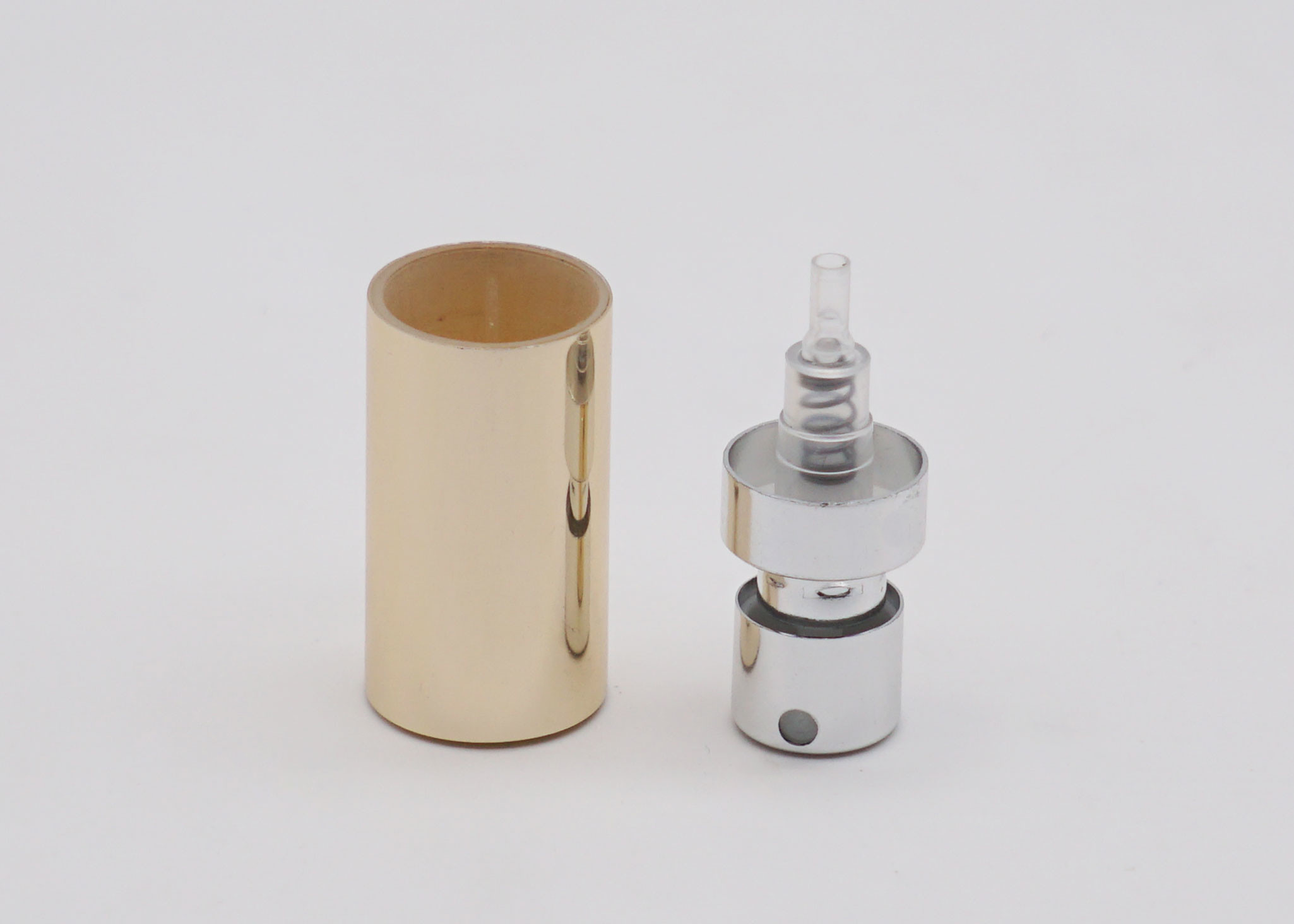 Aluminum Mini Gold Sprayer Mist Atomizer Pump 0.075ml Output Per Press