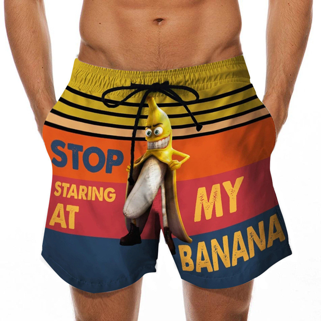 Summer Vacation Holiday Men'S Custom Swim Shorts Anti Shrink