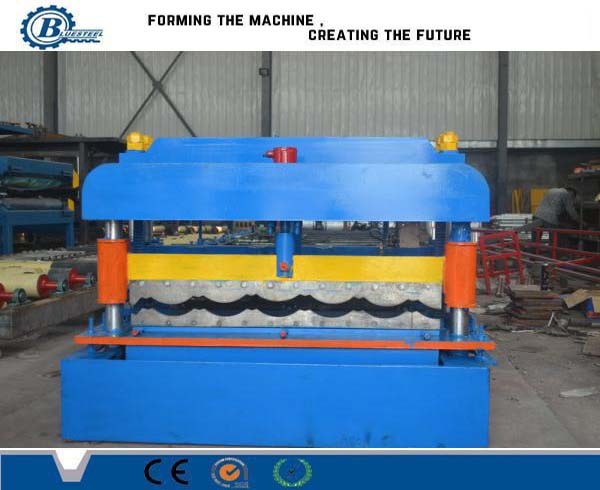 5.5KW Metal Steel Roof Tile Roll Forming Machine / Roof Tiles Making Machine For