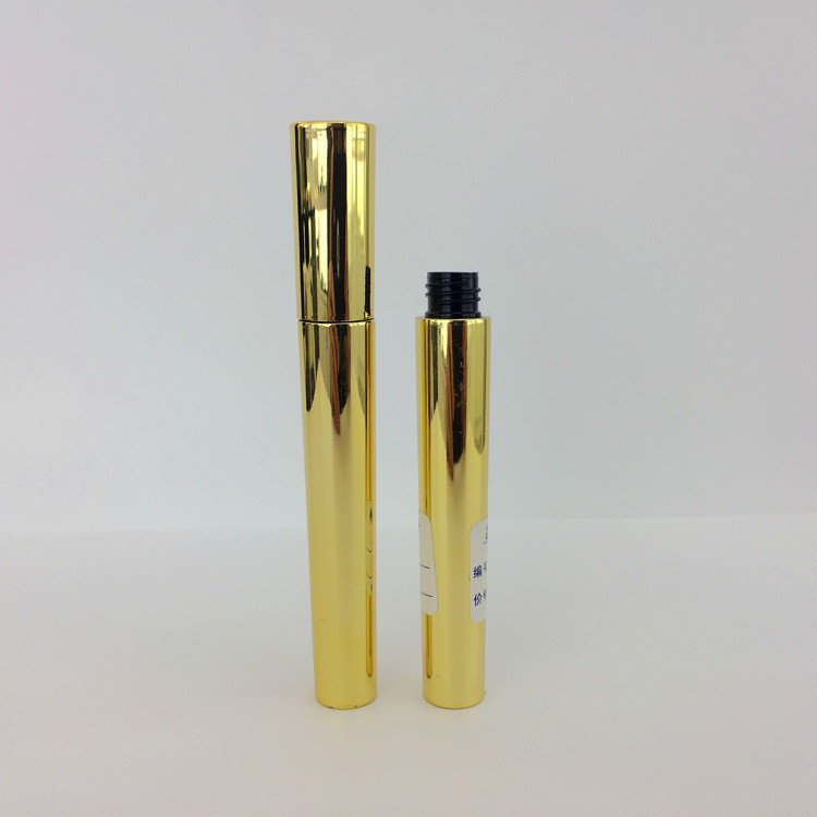ABS AS Gold Shiny Empty Mascara Bottle 15*130mm Environment Friendly