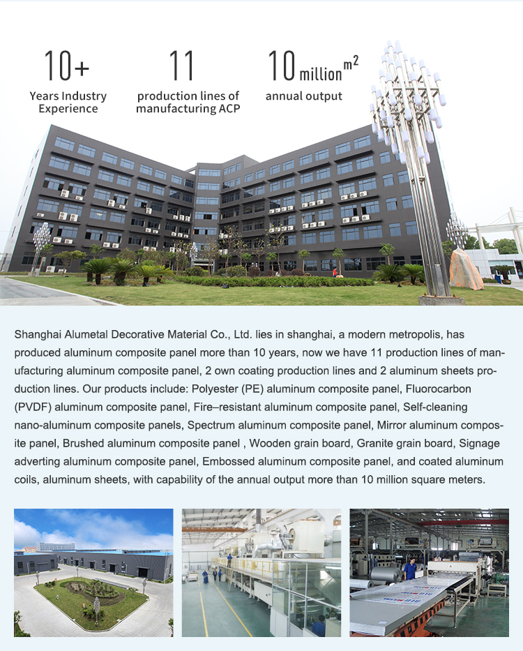 A2 Fireproof Black Acm Aluminum Composite Panel 4x8 Sheets Outdoor Wall 6000mm