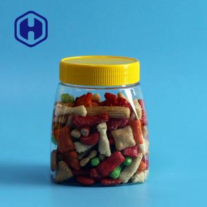 China 480ml Disposable PET Plastic Sweet Jars With Lid Food Safe Sugar Fondants wholesale