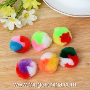China Wholesale Beautiful Multicolored DIY Decoration Acrylic Fiber Pom Pom Ball wholesale
