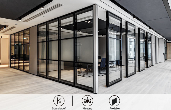 Sturdy And Long-lasting Glaszed Partition Wall With Tempered Glass Insulation Wall