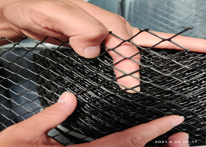 Black Flat 20x20mm Fishing 100m Hdpe Plastic Mesh 6cm Apeture