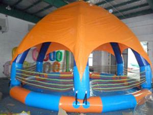 China Family Size Kids Inflatable Pools With Tent Cover wholesale