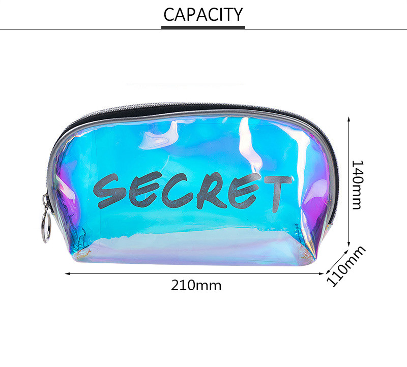 Transparent Holographic Cosmetic Bag