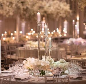 China Clear Glass Pillar Candle Holders Wedding Table Center Pieces 115CM wholesale
