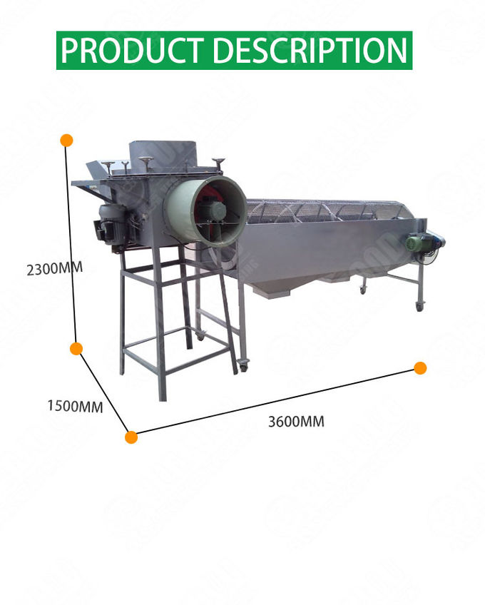 1000kg/h Automatic Food Processing Machines Garlic Peeling Grading Sorting Machine