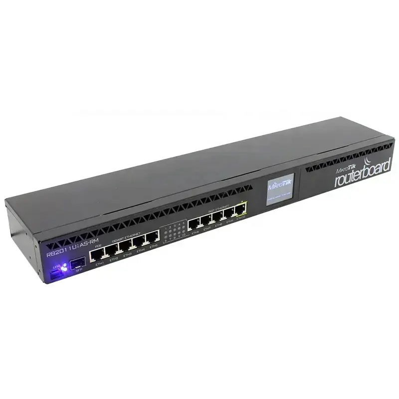 Original Mikrotik 1U Rackmount 5xEthernet Router RB2011UiAS-RM and Private Mold with WPA2 Encryption Type