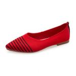 Knitted Pointed Flat Bottomed Daily All Match Women'S Loafers Lady Shoes Women