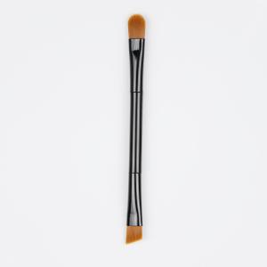 China Cosmetic Two Sided Makeup Brush Plastic Handle Aluminum Ferrule wholesale