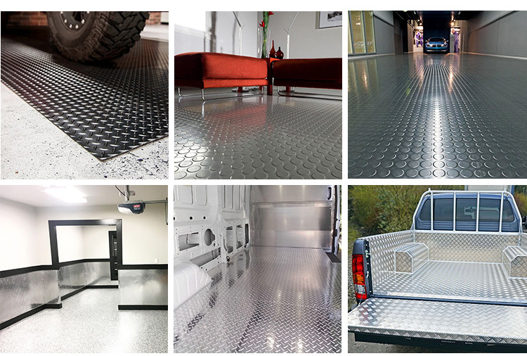 1.2mm 1.5mm Checkered Stainless Steel Plate With Flat Round Projections AiSi Standard