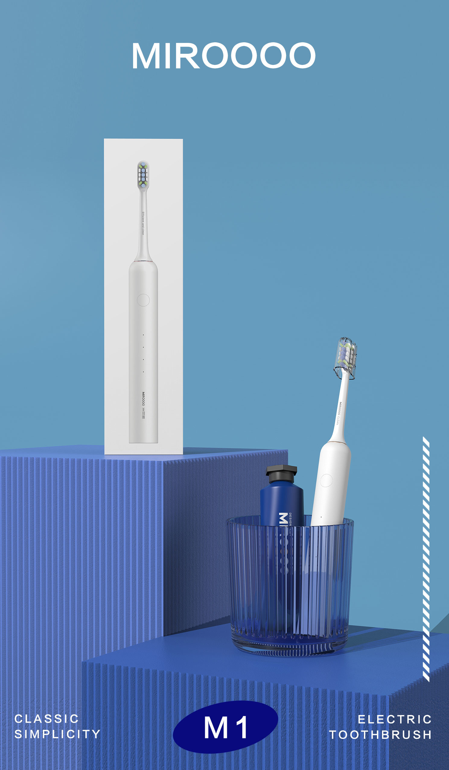 IPX7 Soft Bristles Rotating Electric Toothbrush Rechargeable For Gum Protection