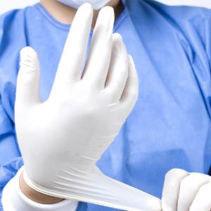 China Custom Powdered Latex Gloves Non Sterile Medical Patient Examination Glove wholesale