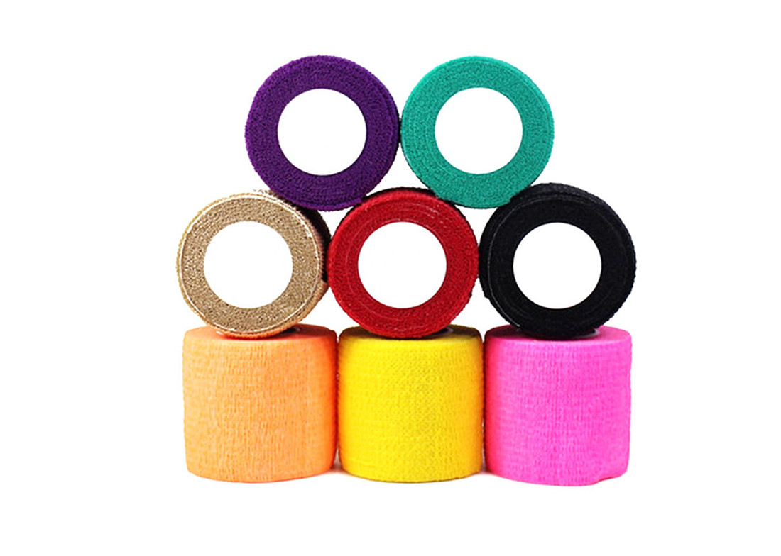Strong Self Adhesive Cohesive Tattoo Grip Cover Wrap Elastic Fabric Material