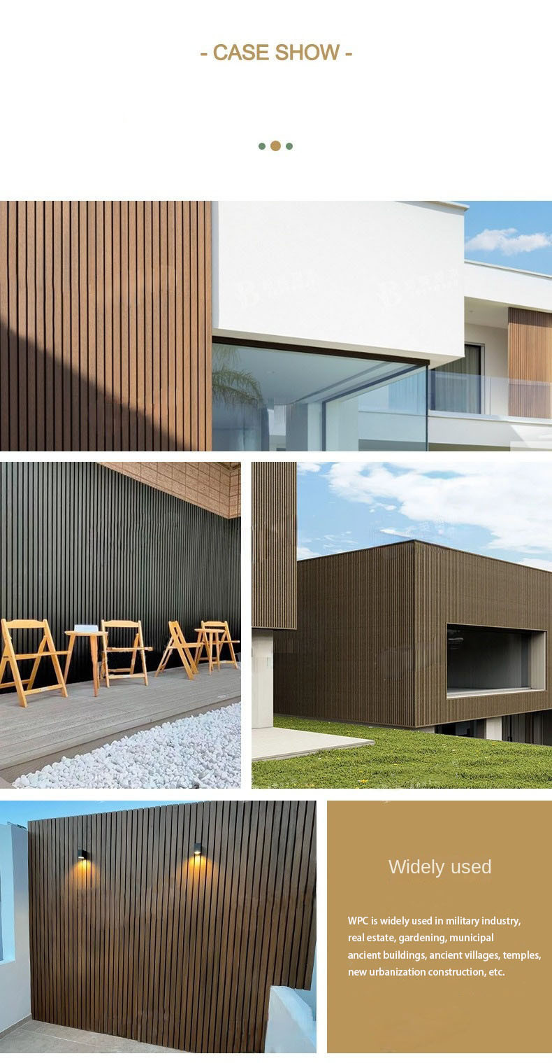 Eco-Friendly 145x20.5mm Brown WPC Wall Panel And Wood Plastic Composite Outdoor Wall Plank For Building