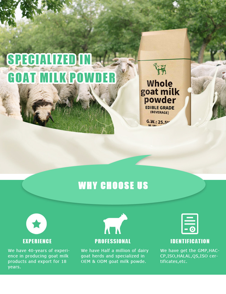 Healthy Dehydrated Full Cream Goat Milk Powder In Ice Cream Mixes