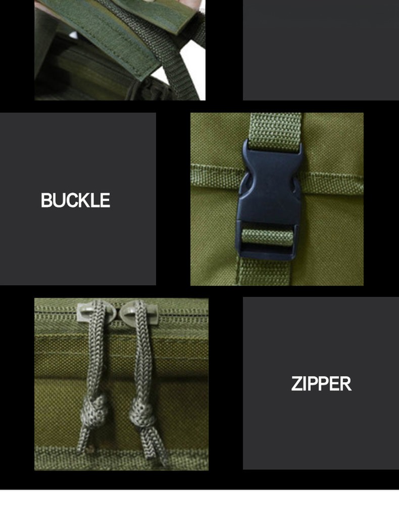 Outdoor Camping Backpack with 3 Bags Molle Bag and Polyester Material