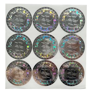 China Customized Logo Circle Holographic Sticker Label Rainbow Effect wholesale